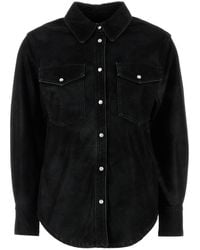 Isabel Marant - Camicia Karima in similpelle nera - Lyst