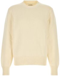 Jil Sander - Ivory Cotton Sweater - Lyst
