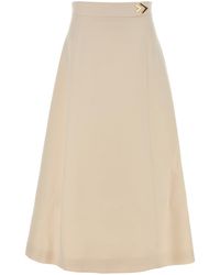 Valentino Garavani - Ivory Crepe Couture Skirt - Lyst