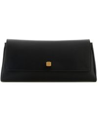 KHAITE - Clutch Audrey in pelle nera - Lyst