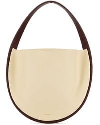 Jil Sander - Ivory Leather Pivot Shoulder Bag - Lyst