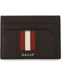 Bally Talder Leather Card Holder in Black for Men | Lyst