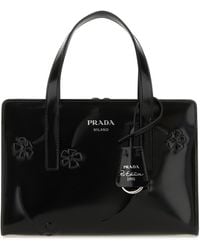 Prada - Borsa a mano Re-Edition 1995 in pelle nera - Lyst
