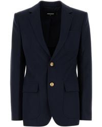 DSquared² - Giacca in lana blu navy - Lyst