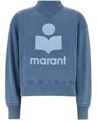 Isabel Marant - Air Force Blue Cotton Blend Moby Sweatshirt - Lyst
