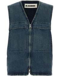 Jil Sander - Denim Vest - Lyst