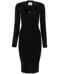 Isabel Marant - Abito Zael in misto lana stretch nera - Lyst