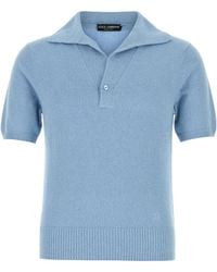 Dolce & Gabbana - Solid Shirt Collar Polo - Lyst