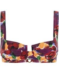 Reina Olga - Printed Stretch Nylon Brigitte Bikini Top - Lyst