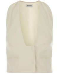 ANDAMANE - Ivory Stretch Gabardine Vest - Lyst