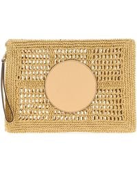 Tory Burch - Raffia Ella Clutch - Lyst