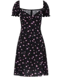 Dolce & Gabbana - Printed Stretch Silk Mini Dress - Lyst