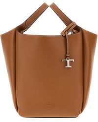 Tod's - Camel Leather Apa Bucket Bag - Lyst