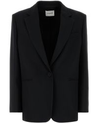 ANDAMANE - Black Crepe Oversize Guia Blazer - Lyst