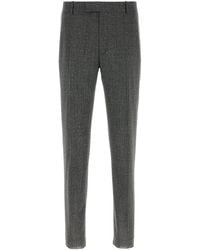 McQueen - Embroidered Wool Cigarette Pant - Lyst