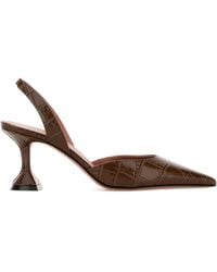 AMINA MUADDI - Leather Holli Sling Pumps - Lyst
