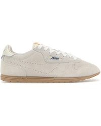 Autry - Light Grey Suede Windspin Sneakers - Lyst