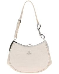 Vivienne Westwood - Ivory Leather Charm Frame Purse Shoulder Bag - Lyst