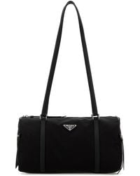 Prada - Borsa a spalla grande in Re-Nylon nero - Lyst