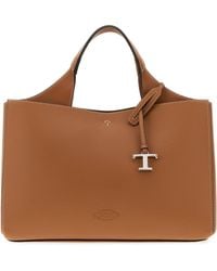 Tod's - Camel Leather Apa Handbag - Lyst