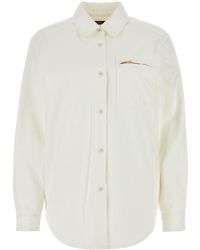 A.P.C. - White Denim Tina Shirt - Lyst