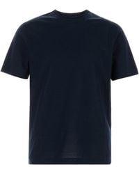 Canali - Midnight Blue Cotton T-shirt - Lyst