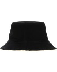 Burberry - Cappello da pescatore in gabardine nero - Lyst