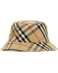 Burberry - Cappello da pescatore in misto poliestere stampato - Lyst