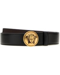 Versace - Black Leather Belt - Lyst