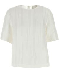 Loulou de Saison - White Silk Blend Toba T-shirt - Lyst
