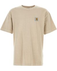 Carhartt - S/S Nelson T-Shirt oversize in cotone beige - Lyst