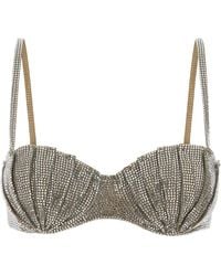 GIUSEPPE DI MORABITO - Embellished Stretch Nylon Bra - Lyst