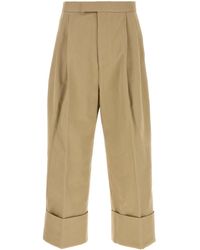 Thom Browne - Beige Cotton Wide-leg Pant - Lyst
