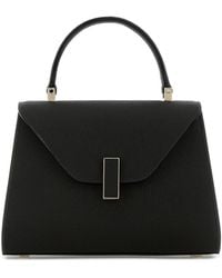 Valextra - Black Leather Mini Iside Handbag - Lyst