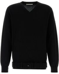 Random Identities - Black Wool Blend Sweater - Lyst