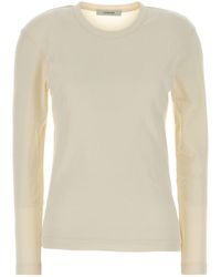 Lemaire - T-shirt in cotone crema - Lyst
