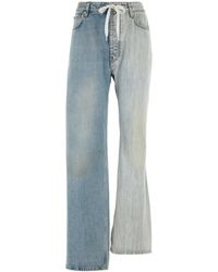 Balenciaga - Jeans Fifty-Fifty in denim bicolor - Lyst