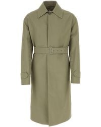 Jil Sander - Army Green Cotton Trench Coat - Lyst
