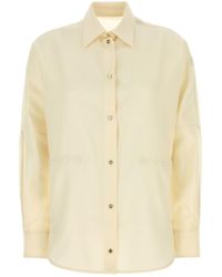 Moncler - Cream Wool And Nylon Shirt - Lyst