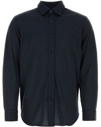 Brioni - Midnight Blue Silk Blend Shirt - Lyst