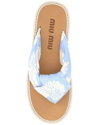 Miu Miu Slippers for Women - Up to 48% off | Lyst