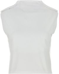 ARMARIUM - White Stretch Cotton Glenda Top - Lyst