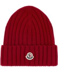 Moncler - Wool Beanie Hat - Lyst