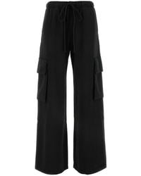 Palm Angels - Pantalone jogging in cotone nero - Lyst
