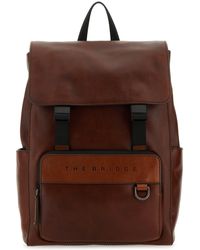 The Bridge - Zaino Damiano in pelle marrone - Lyst