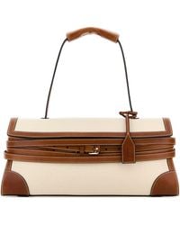 Moschino - Sand Canvas Shoulder Bag - Lyst