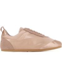Jil Sander - Pastel Satin And Suede Sneakers - Lyst