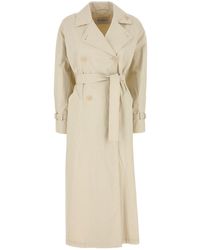Max Mara - Trench Ronco in lino sabbia - Lyst