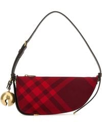 Burberry - Embroidered Canvas Mini Shield Shoulder Bag - Lyst