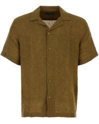 Frescobol Carioca - Camicia Angelo in lino kaki - Lyst